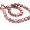 Natural African Strawberry Quartz Smooth Polished Round Ball Beads 14 Inches - Size 10mm 